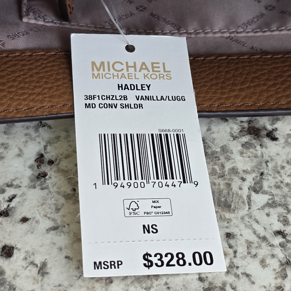 Michael Kors Hadley Logo Medium Shoulder Bag - Picture 7 of 9